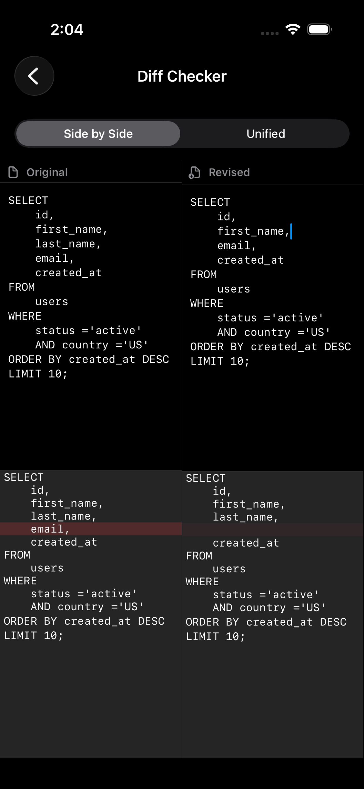Diff Checker